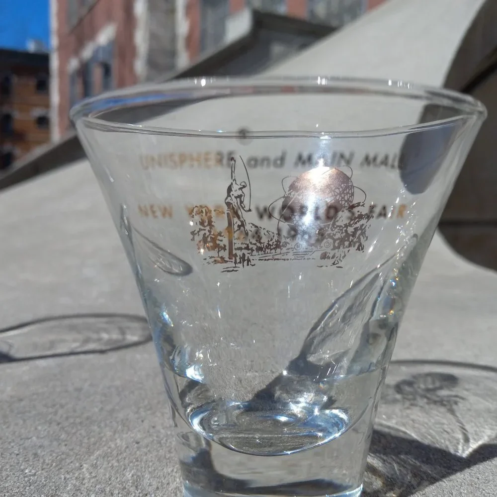 MCM Barware World's Fair New York 1964-1965 Pair (2) Souvenir SHOT GLASS…
